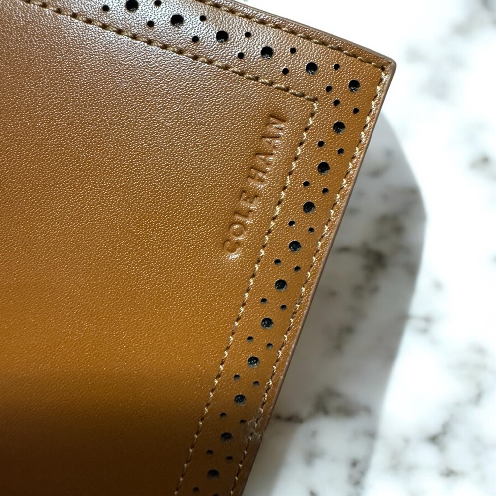 Men's Cole Haan Brown Leather Wallet - Picture 4 of 4